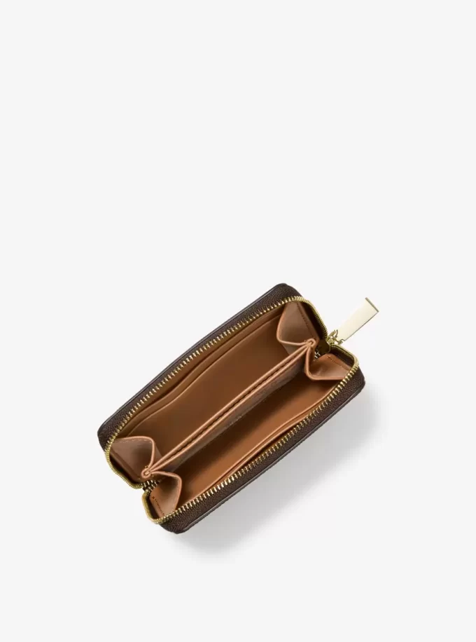 Mały portfel ze skóry i logo