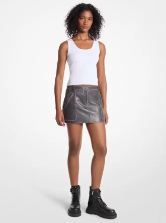 Mini spódniczka skórzana