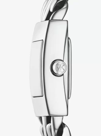 Mini zegarek Darrington w kolorze srebrnym z ogniwami łańcuszka