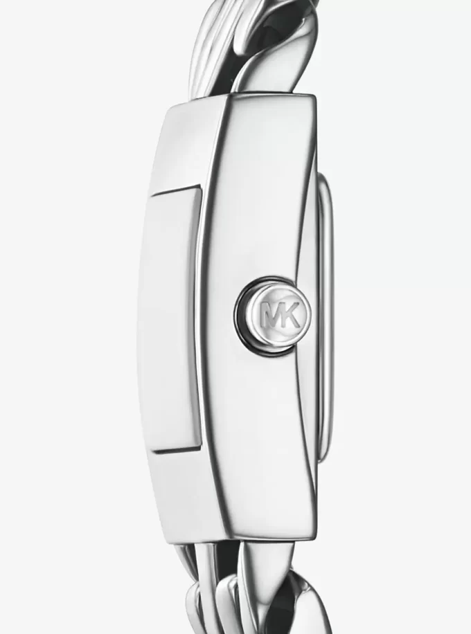 Mini zegarek Darrington w kolorze srebrnym z ogniwami łańcuszka