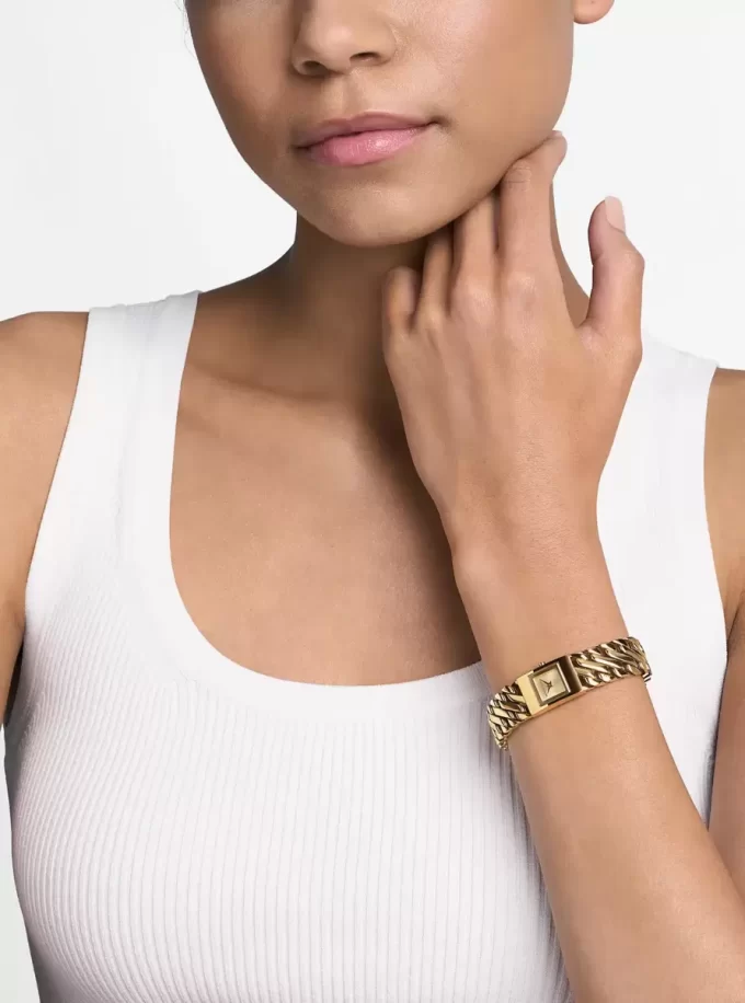 Mini zegarek Darrington w kolorze złotym z ogniwami łańcuszka Mini zegarek Darrington w kolorze złotym z ogniwami łańcuszka