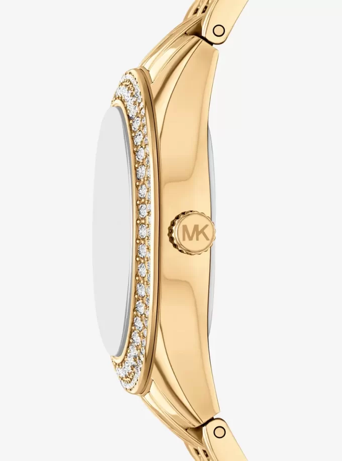 Mini zestaw zegarka i biżuterii Harlowe Pavé w kolorze złotym