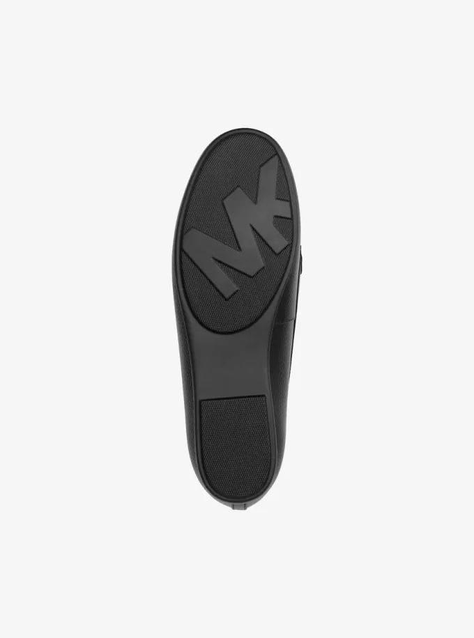 Mokasyny Fulton z nadrukiem w panterkę z cielęcej sierści