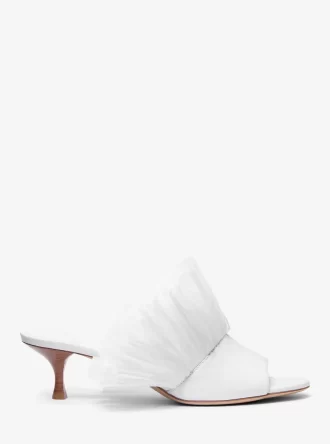 Muły Catarina ze skóry i frędzli