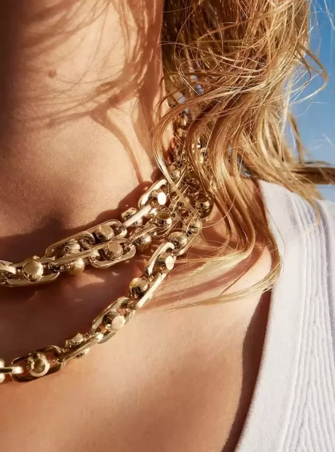 Naszyjnik Astor Link Large Precious Metal-Platerowany Mosiądz