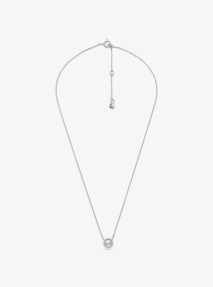 Naszyjnik Fulton z zawieszką z logo w kolorze srebra próby 925 i metalem szlachetnym