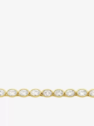 Naszyjnik tenisowy z cyrkonii sześciennej platerowany szlachetnym metalem