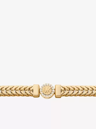 Naszyjnik z łańcuszkiem z logo Pavé