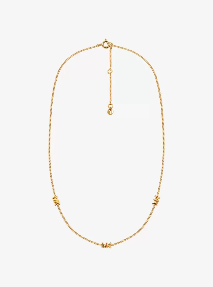 Naszyjnik z logo ze srebra próby 925 platerowanego szlachetnym metalem