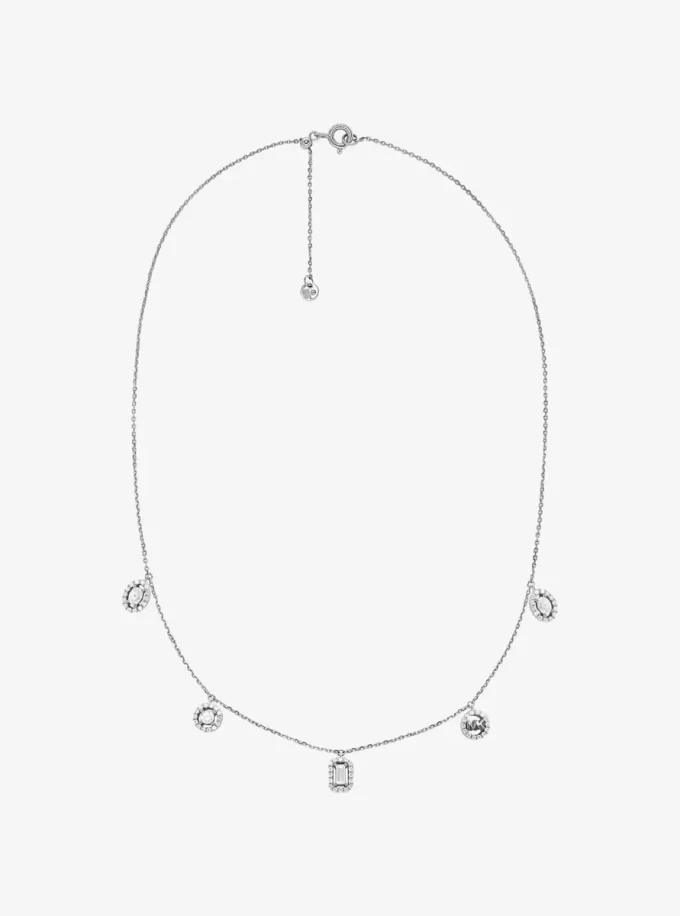 Naszyjnik z mieszanymi zawieszkami ze srebra próby 925 i platerowanego szlachetnym metalem