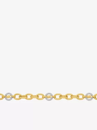 Naszyjnik z ogniwami łańcuszka Pavé MK Pop Charm