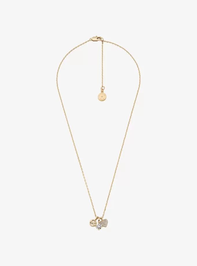 Naszyjnik z zawieszkami Pavé