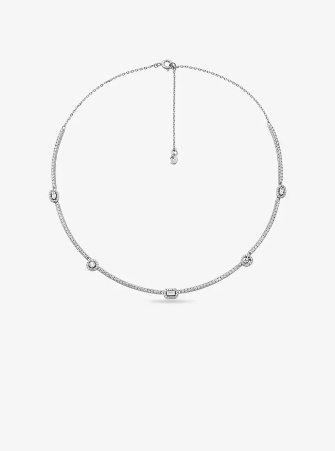 Naszyjnik ze srebra próby 925 zdobiony szlachetnym metalem Naszyjnik ze srebra próby 925 zdobiony szlachetnym metalem