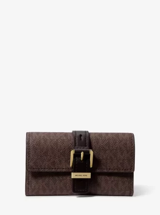 Nolita Średni portfel z logo Signature Tri-Fold