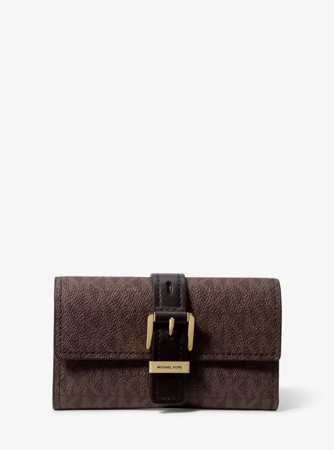 Nolita Średni portfel z logo Signature Tri-Fold