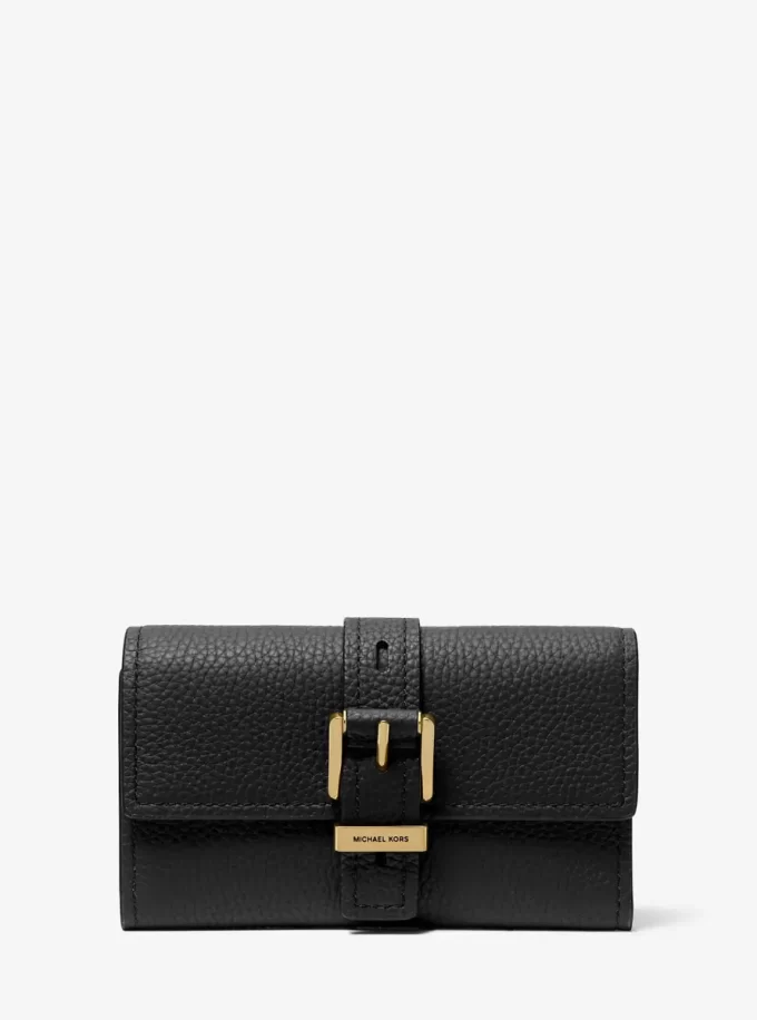 Nolita Średni portfel ze skóry groszkowanej, trzykrotnie składany