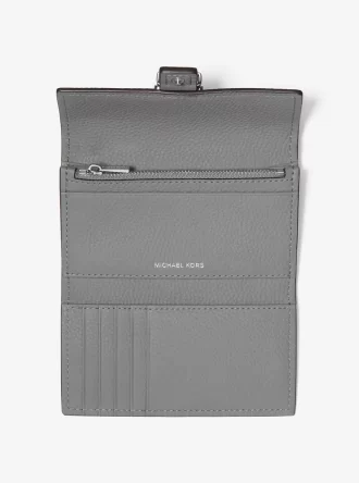 Nolita Średni portfel ze skóry groszkowanej, trzykrotnie składany Nolita Średni portfel ze skóry groszkowanej, trzykrotnie składany