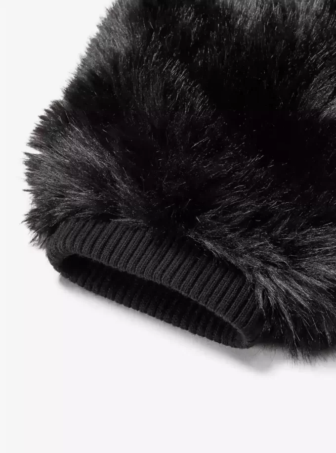 Ocieplacze na nogi ze sztucznego futra i wełny