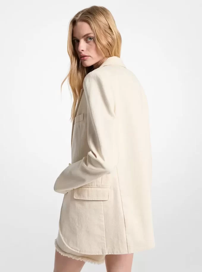 Oversize’owa marynarka dżinsowa