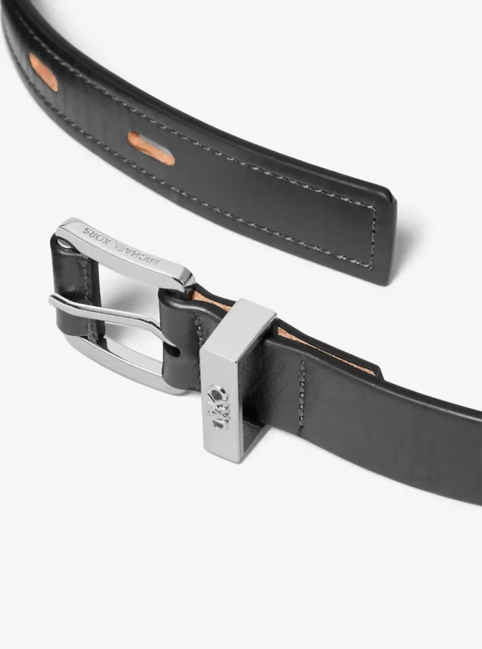 Pasek z mieszanki skóry z wycięciem