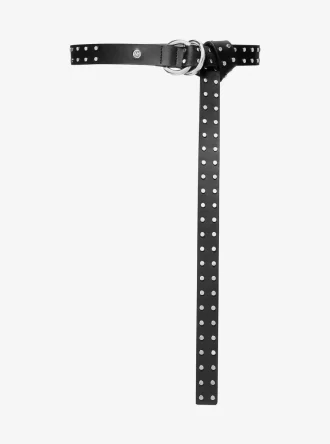 Pasek z podwójnym pierścieniem z ćwiekami