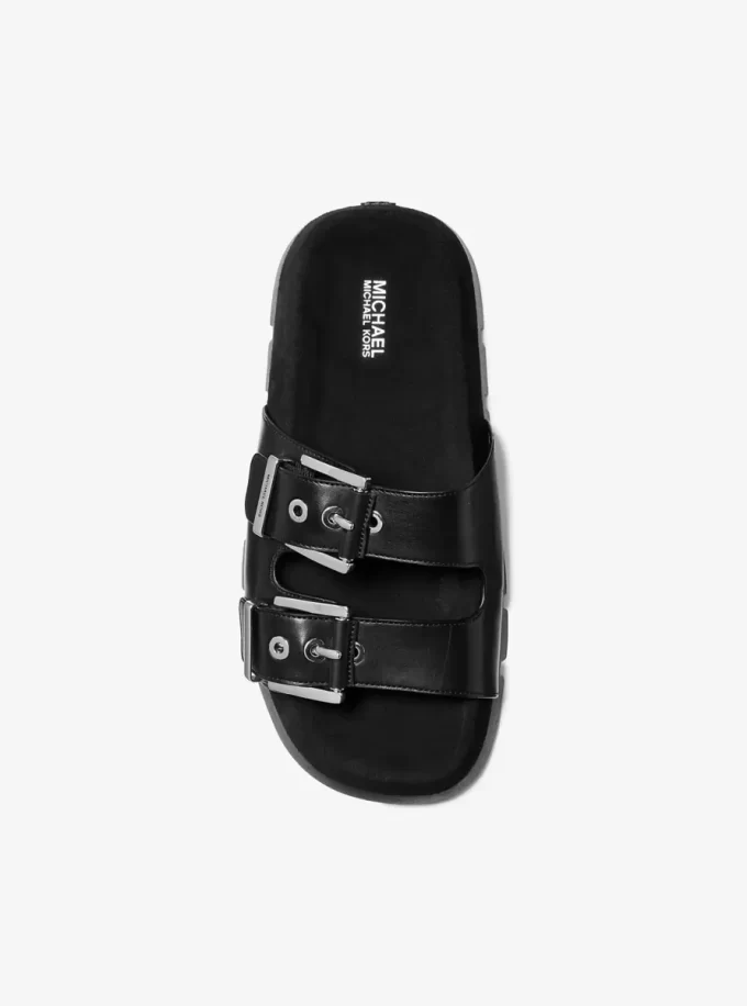 Płaskie sandały Colby ze zamszu i skóry