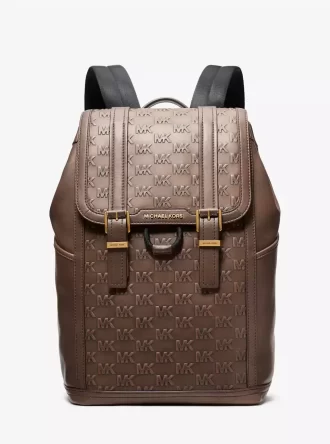 Plecak Colby Medium z wytłoczonym logo i polerowaną skórą