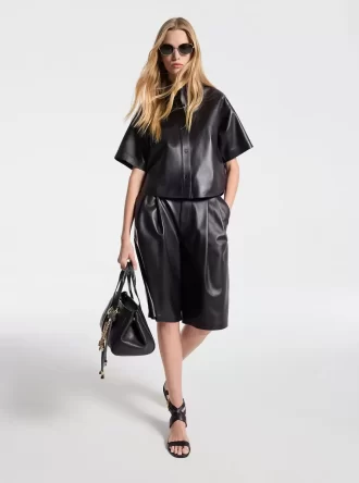 Skrócona skórzana koszula Skrócona skórzana koszula