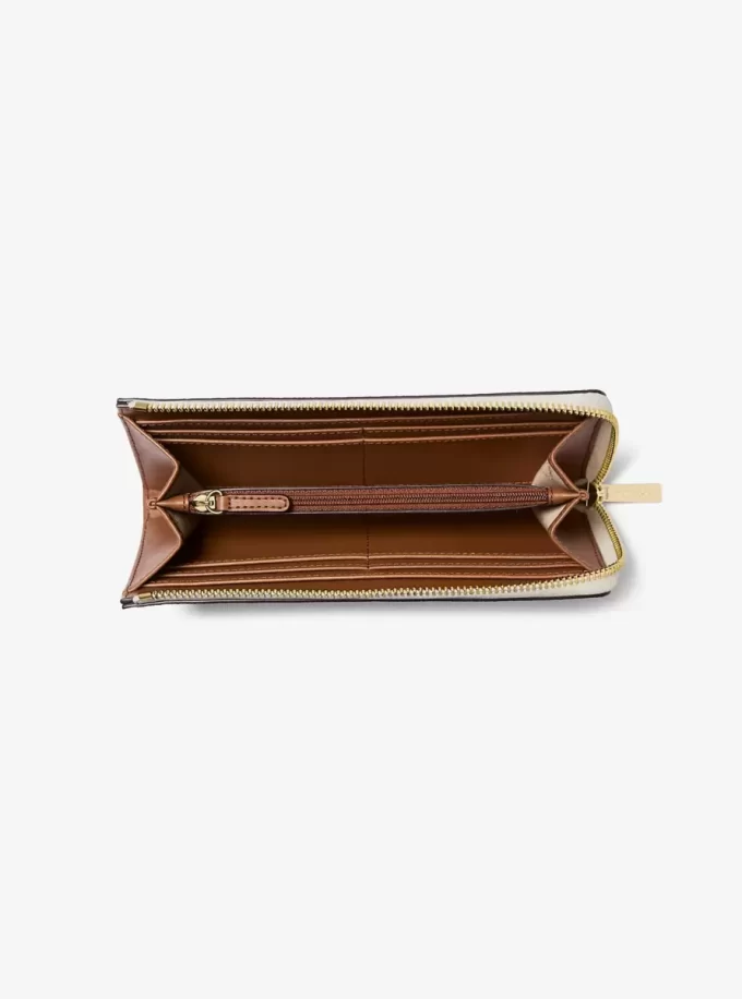 Portfel podróżny Jet Set z dużym logo i zamkiem 1/4