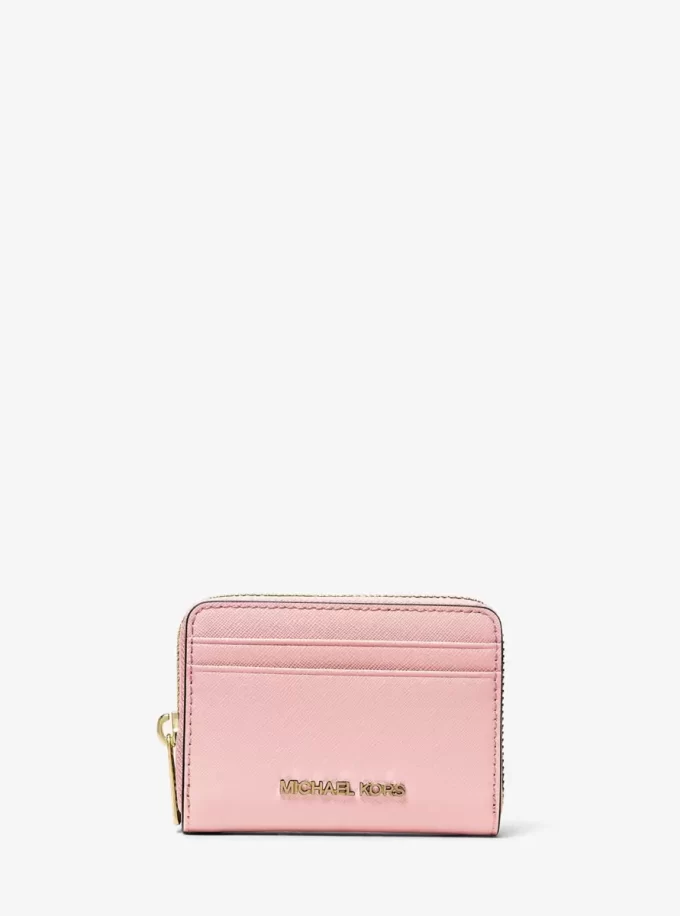 Portfel podróżny Jet Set ze skóry saffiano średniej wielkości