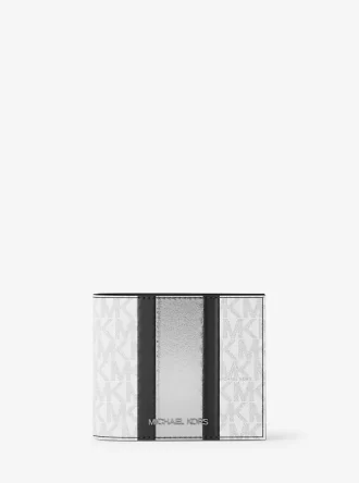 Portfel składany z logo Cooper Signature i metalicznym paskiem