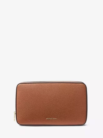 Średniej wielkości organizer na sprzęt ze skóry groszkowanej