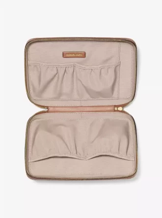 Średniej wielkości organizer na sprzęt ze skóry groszkowanej