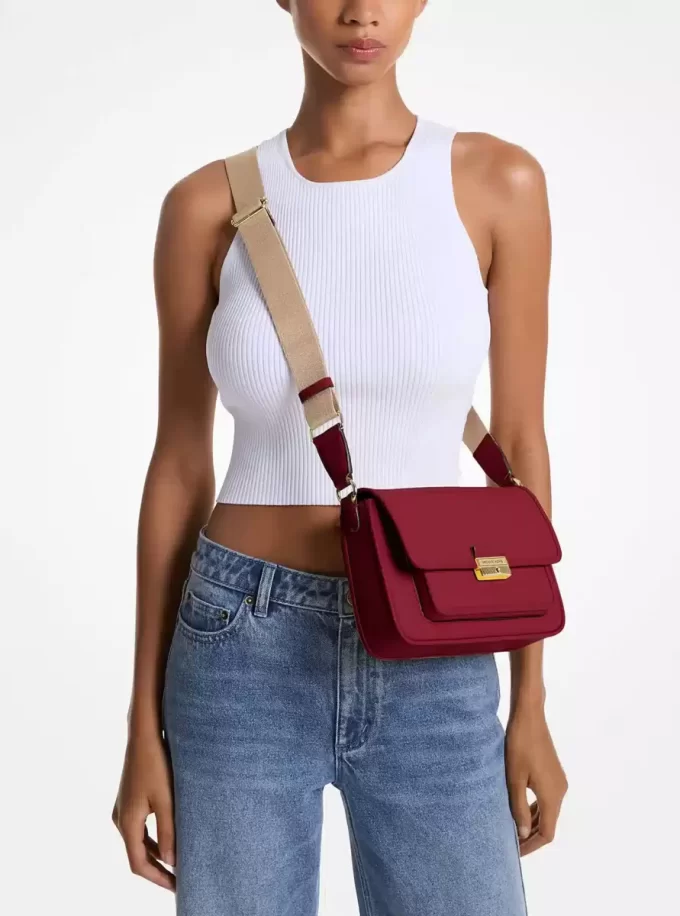 Średniej wielkości skórzana torba listonoszka Bradshaw