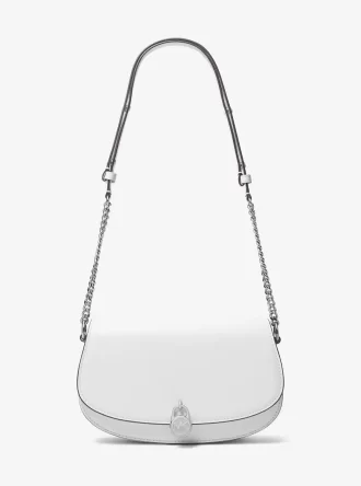 Średniej wielkości skórzana torba listonoszka Mila