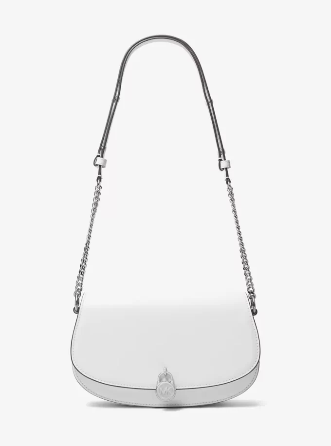 Średniej wielkości skórzana torba listonoszka Mila