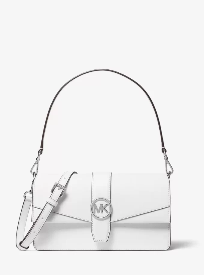 Średniej wielkości torba na ramię Greenwich ze skóry saffiano