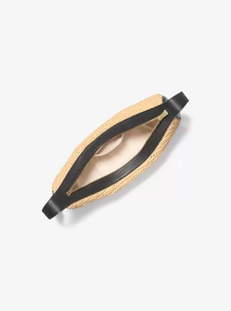 Średniej wielkości torebka Avra  wykonana ręcznie na szydełku ze skóry i materiału typu crossbody