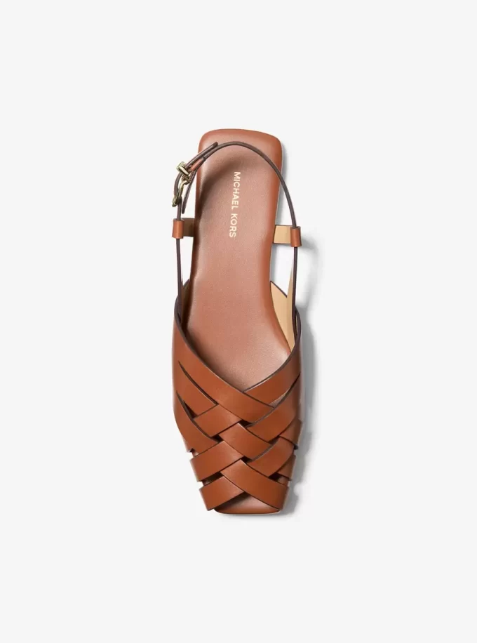 Sandały Irene Woven Leather Slingback