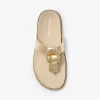Sandały Jaden Crackled Metallic Leather Thong Sandal