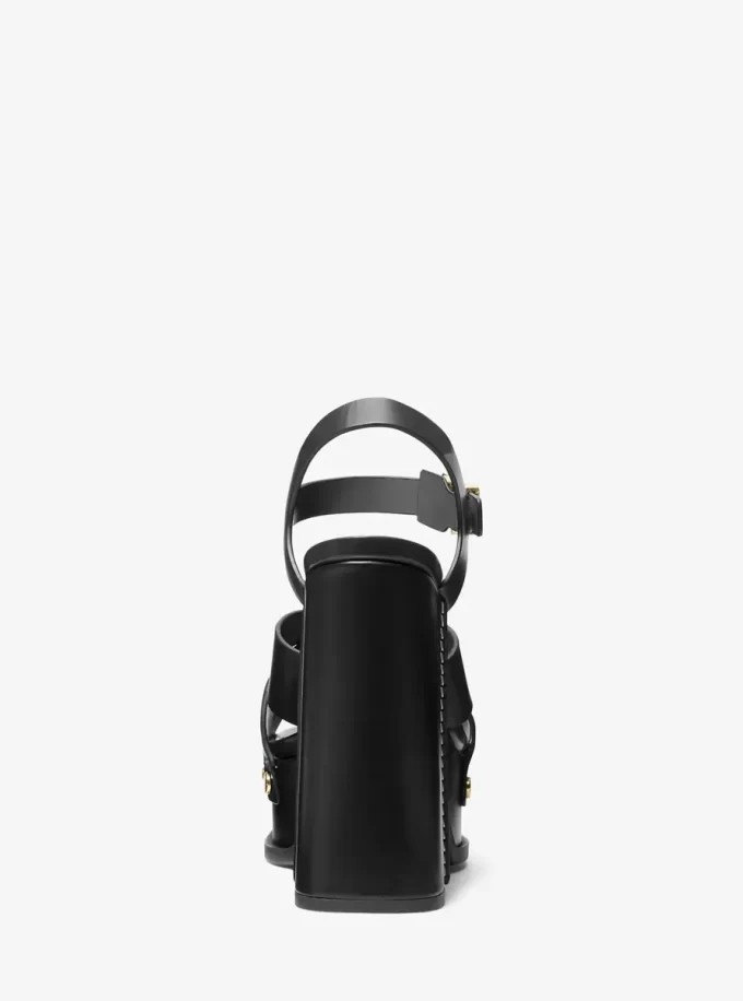 Sandały na platformie ze skóry Nora