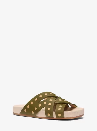 Sandały skórzane z ćwiekami Irene