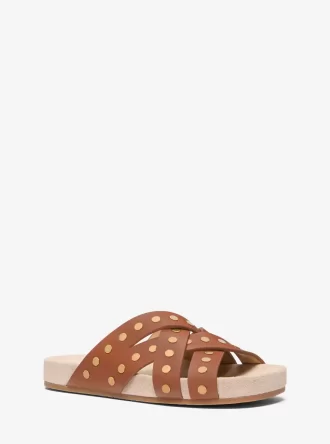 Sandały skórzane z ćwiekami Irene