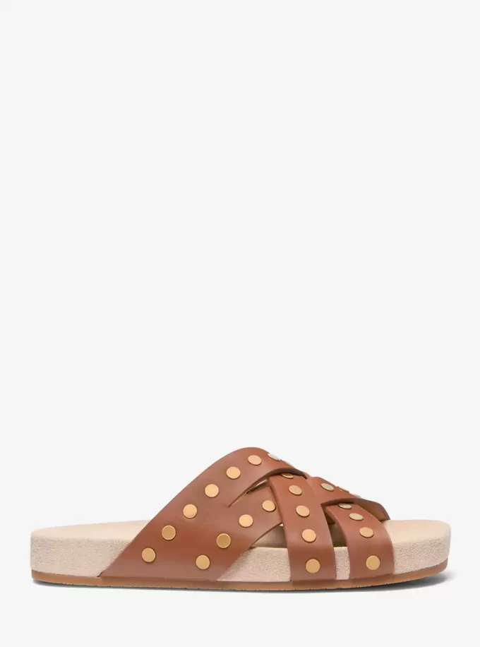 Sandały skórzane z ćwiekami Irene