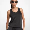 Satynowy top typu racerback