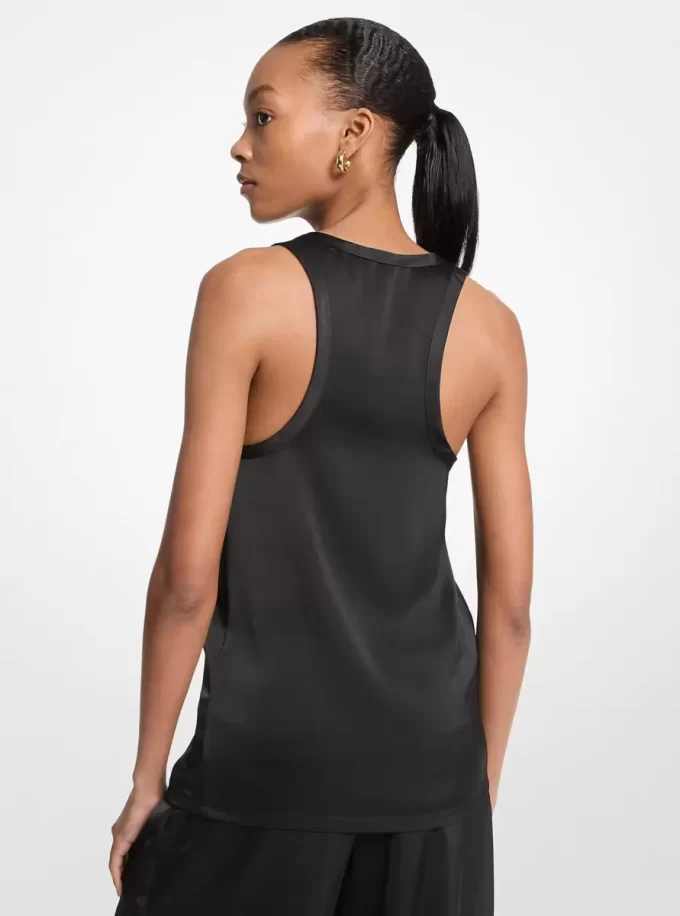 Satynowy top typu racerback