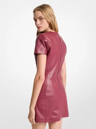 Skórzana mini sukienka