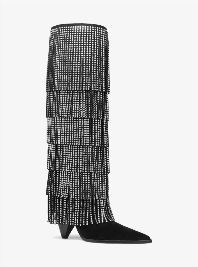 Skórzane buty z frędzlami Jayla