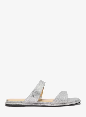 Skórzane sandały Jaida zdobione brokatem