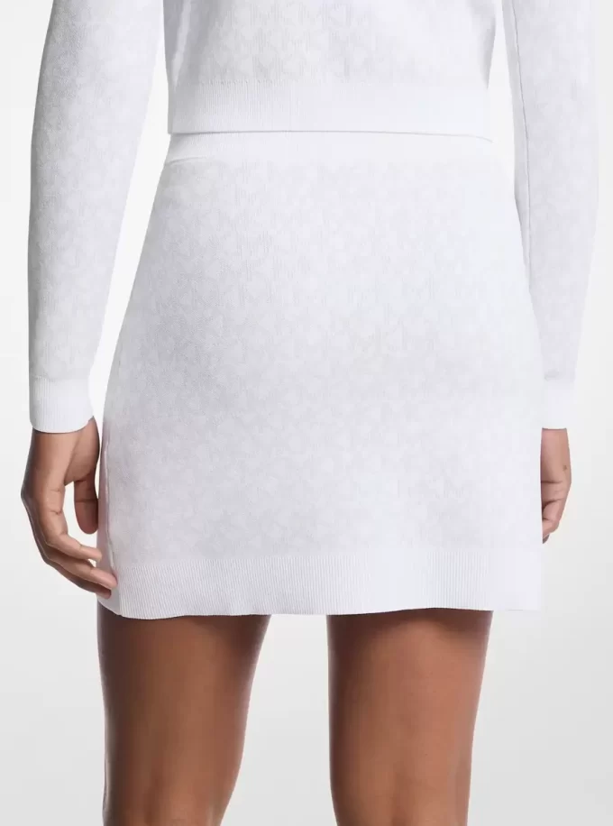 Spódnica dzianinowa żakardowa z logo